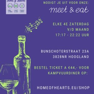 Meet & Eat bij Home of Hearts |  Zaterdag 24 Januari 2026 | Hoogland